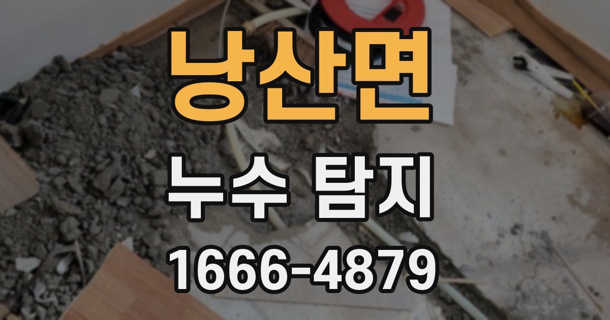 낭산면 누수 탐지