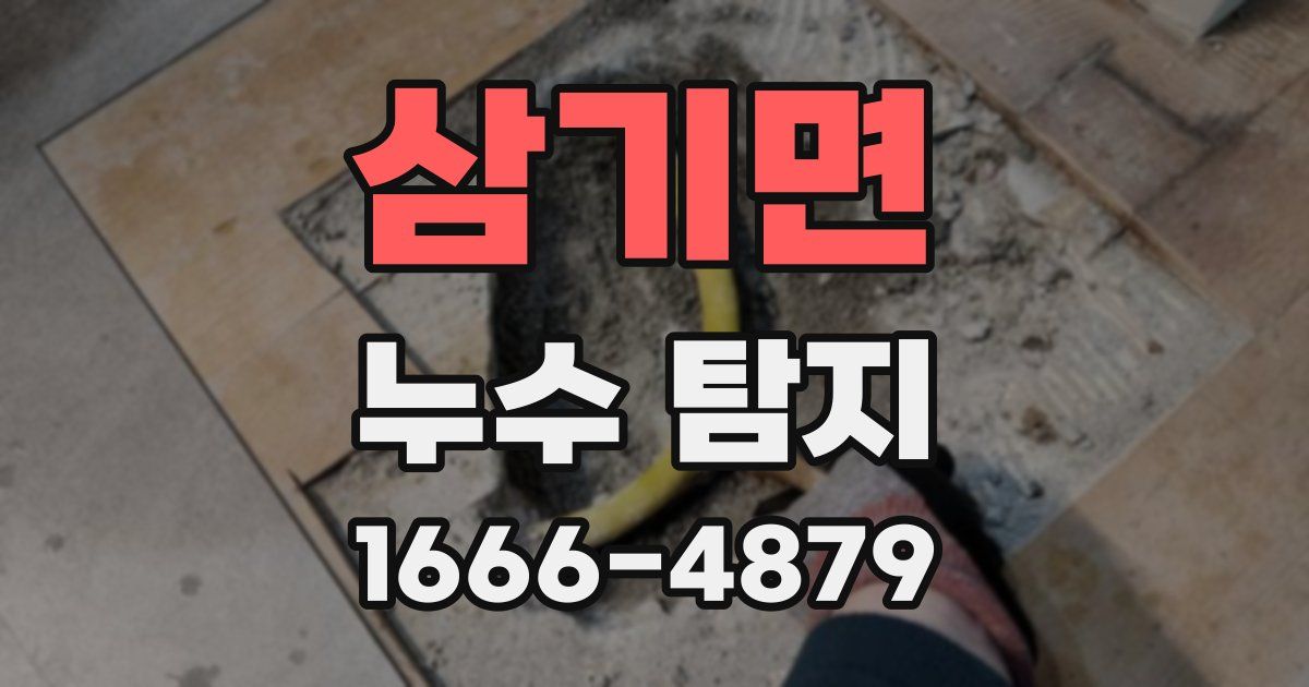 삼기면 누수 탐지