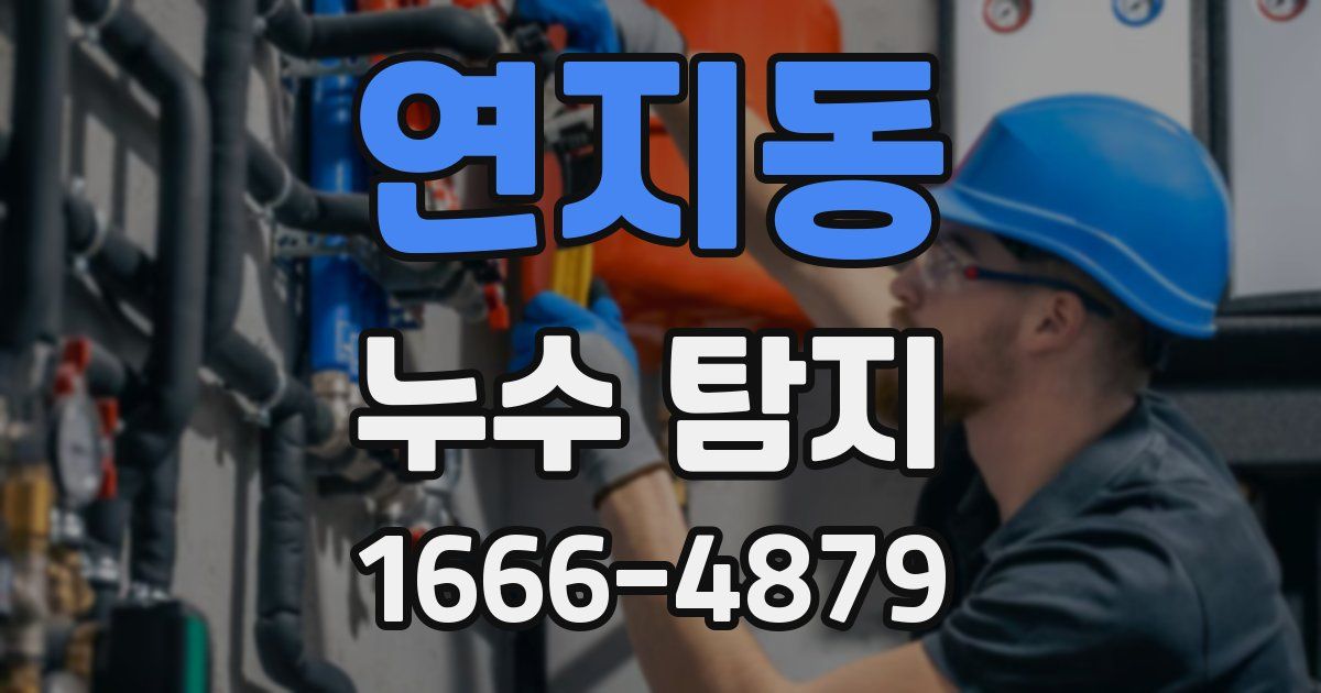 연지동 누수 탐지