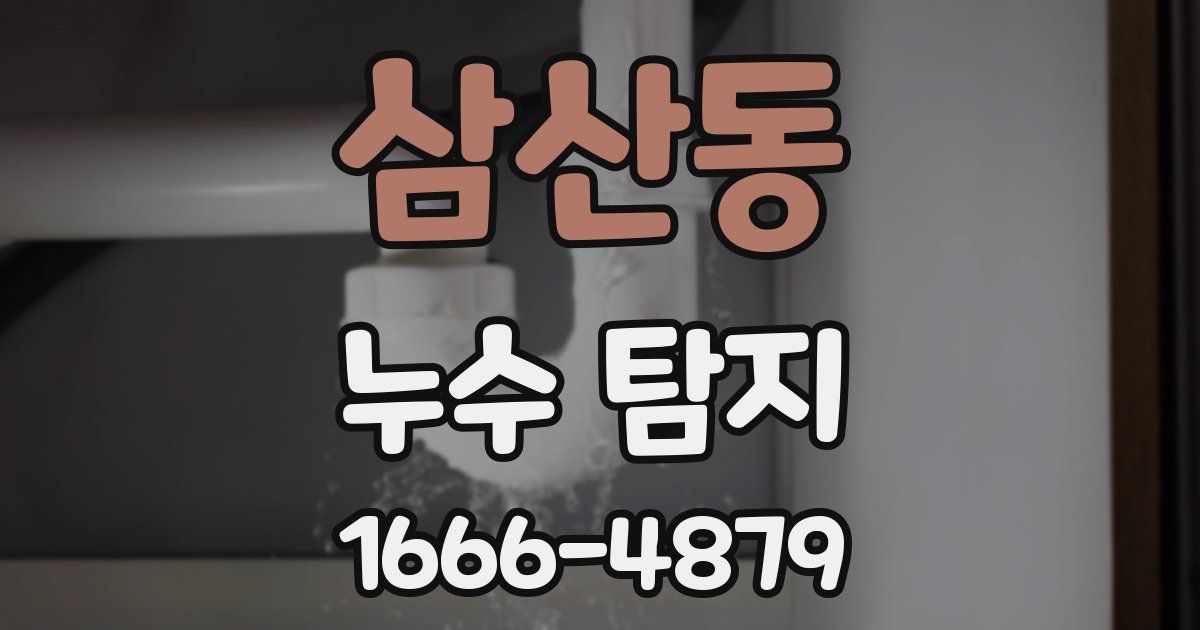 삼산동 누수 탐지