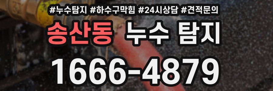 송산동 누수 탐지