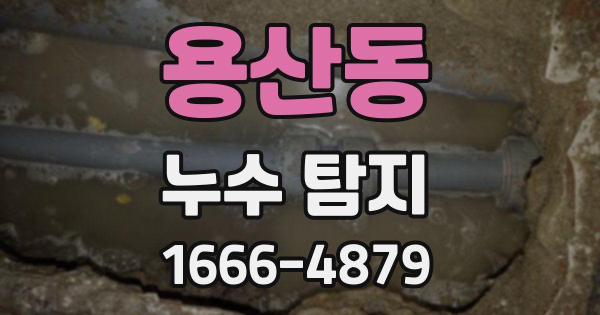 용산동 누수 탐지