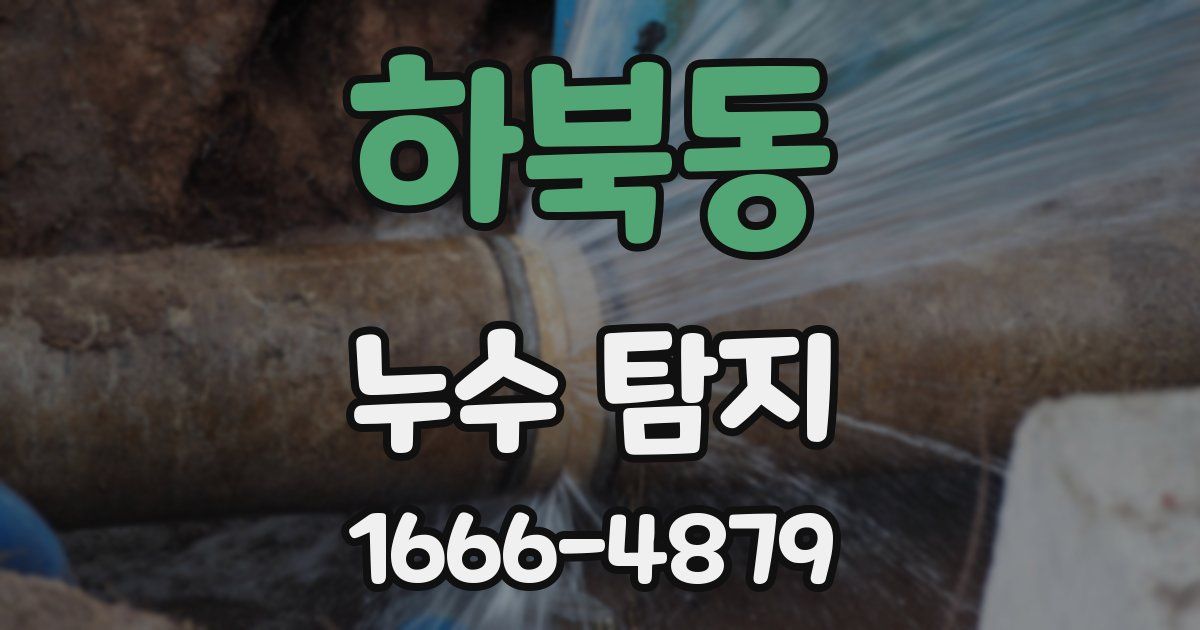 하북동 누수 탐지