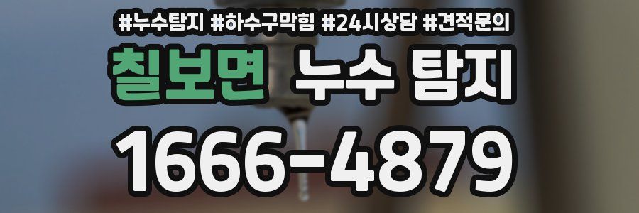 칠보면 누수 탐지