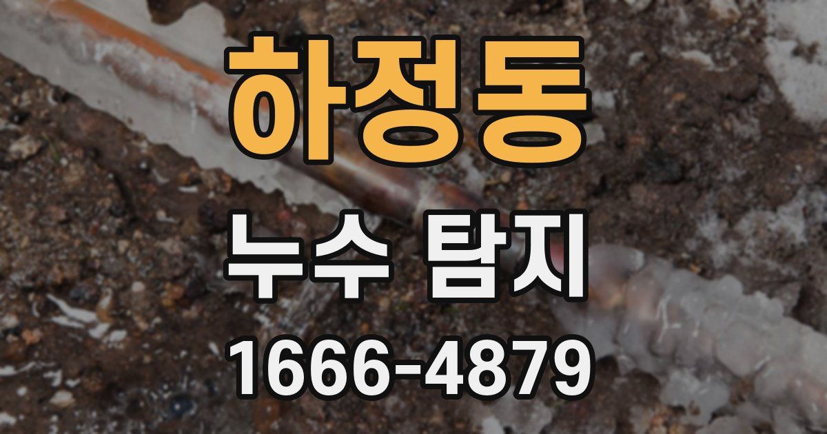 하정동 누수 탐지