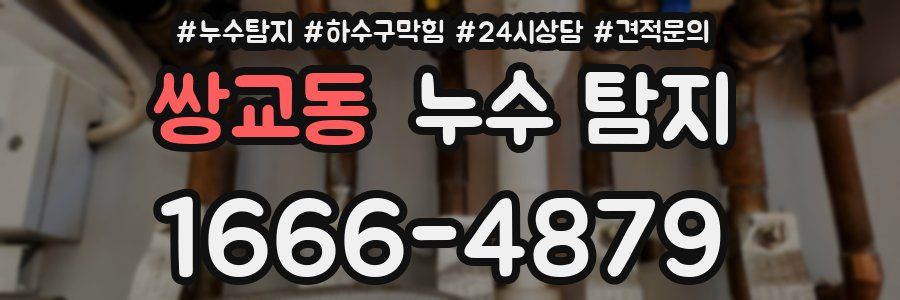 쌍교동 누수 탐지