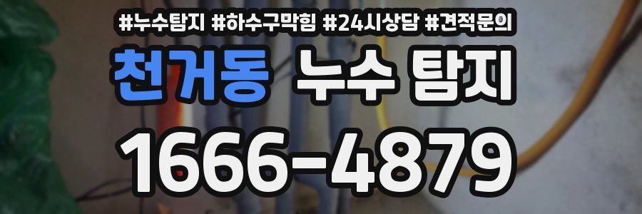 천거동 누수 탐지