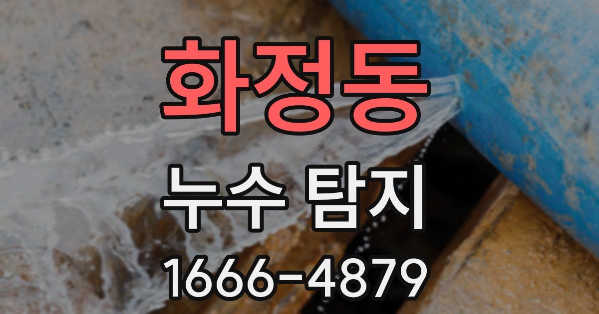 화정동 누수 탐지