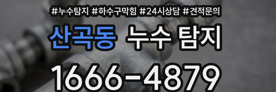산곡동 누수 탐지