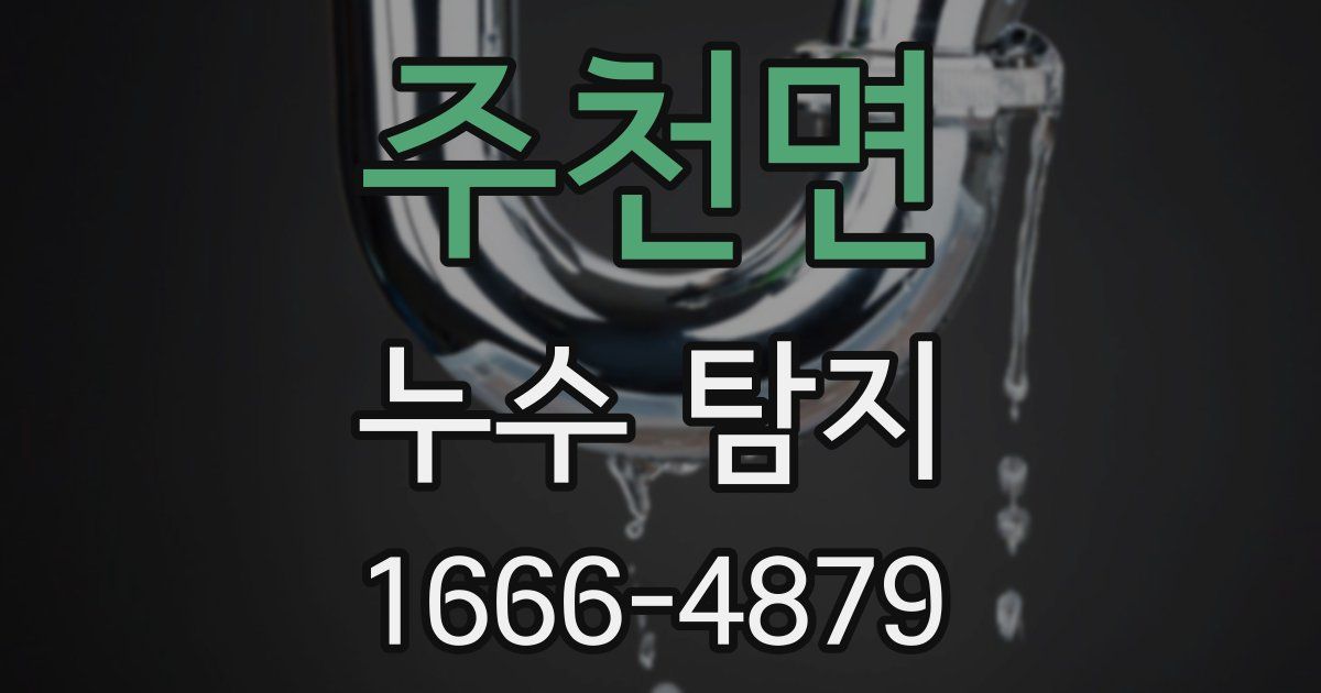 주천면 누수 탐지