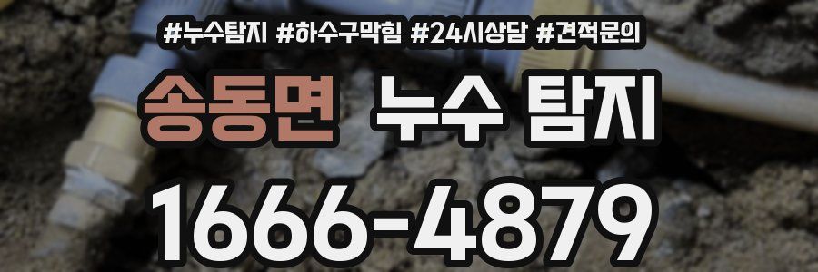 송동면 누수 탐지