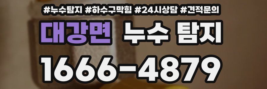 대강면 누수 탐지