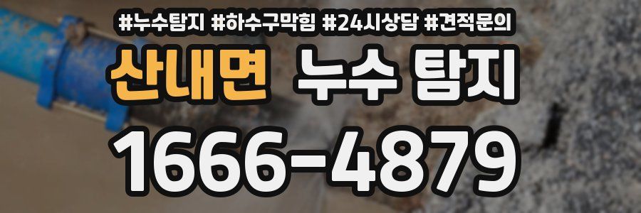 산내면 누수 탐지