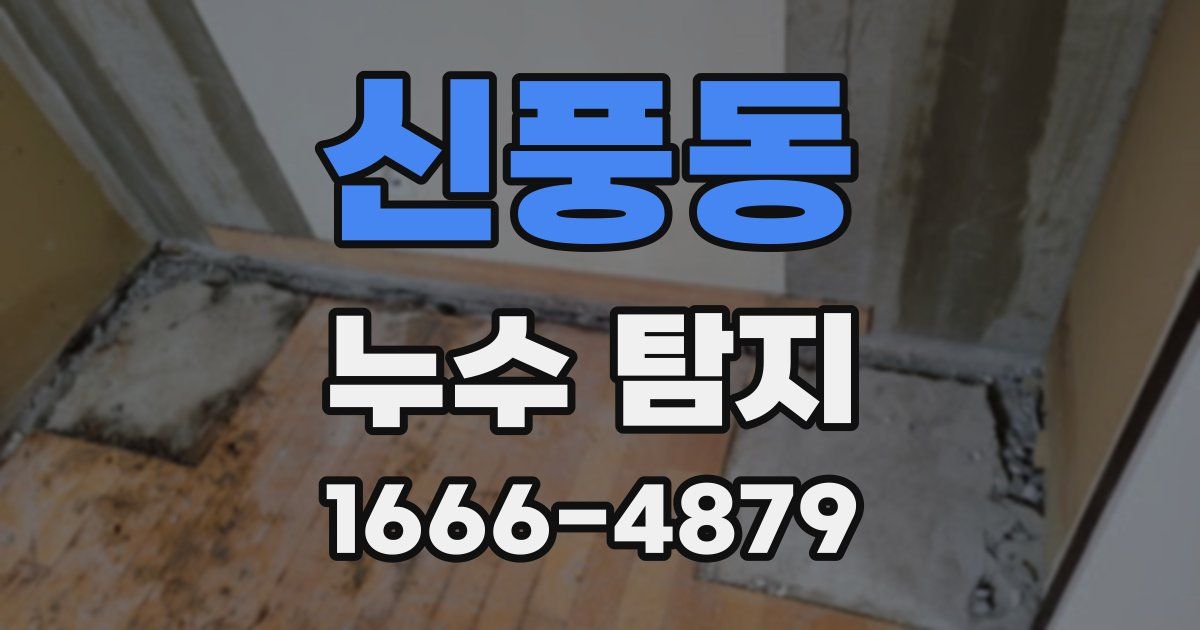 신풍동 누수 탐지