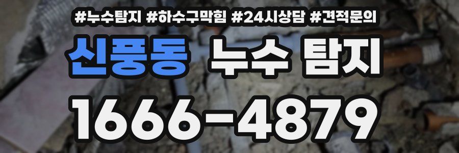 신풍동 누수 탐지