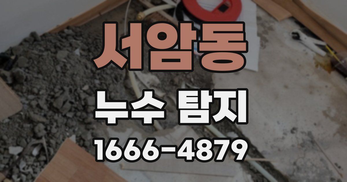 서암동 누수 탐지