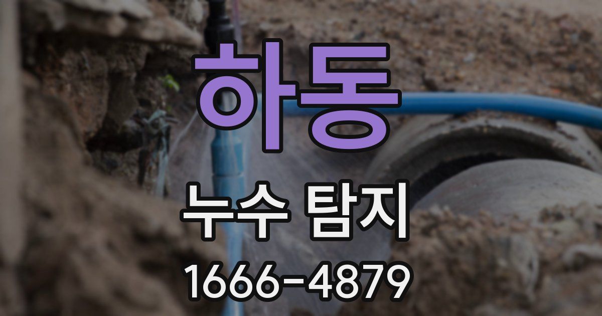 하동 누수 탐지