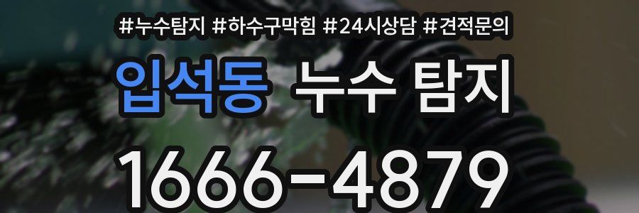 입석동 누수 탐지