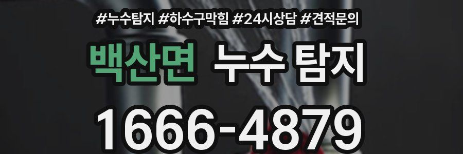 백산면 누수 탐지