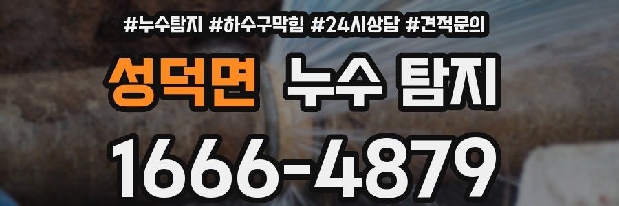 성덕면 누수 탐지