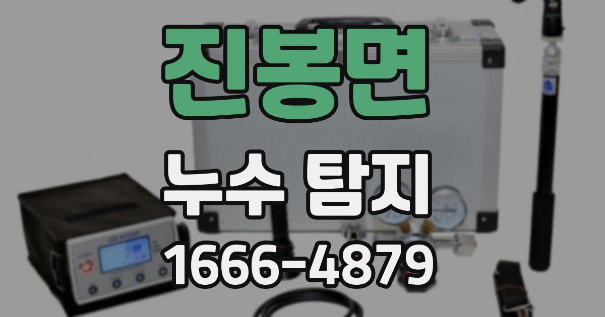 진봉면 누수 탐지