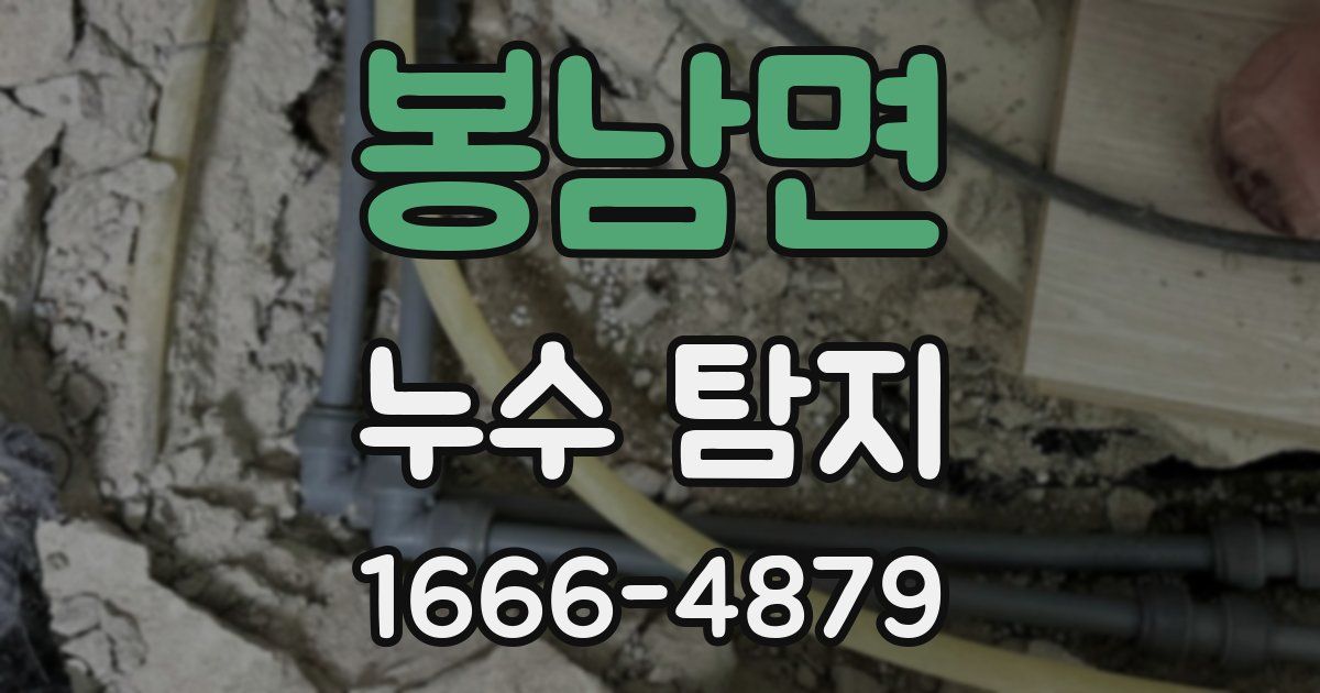 봉남면 누수 탐지