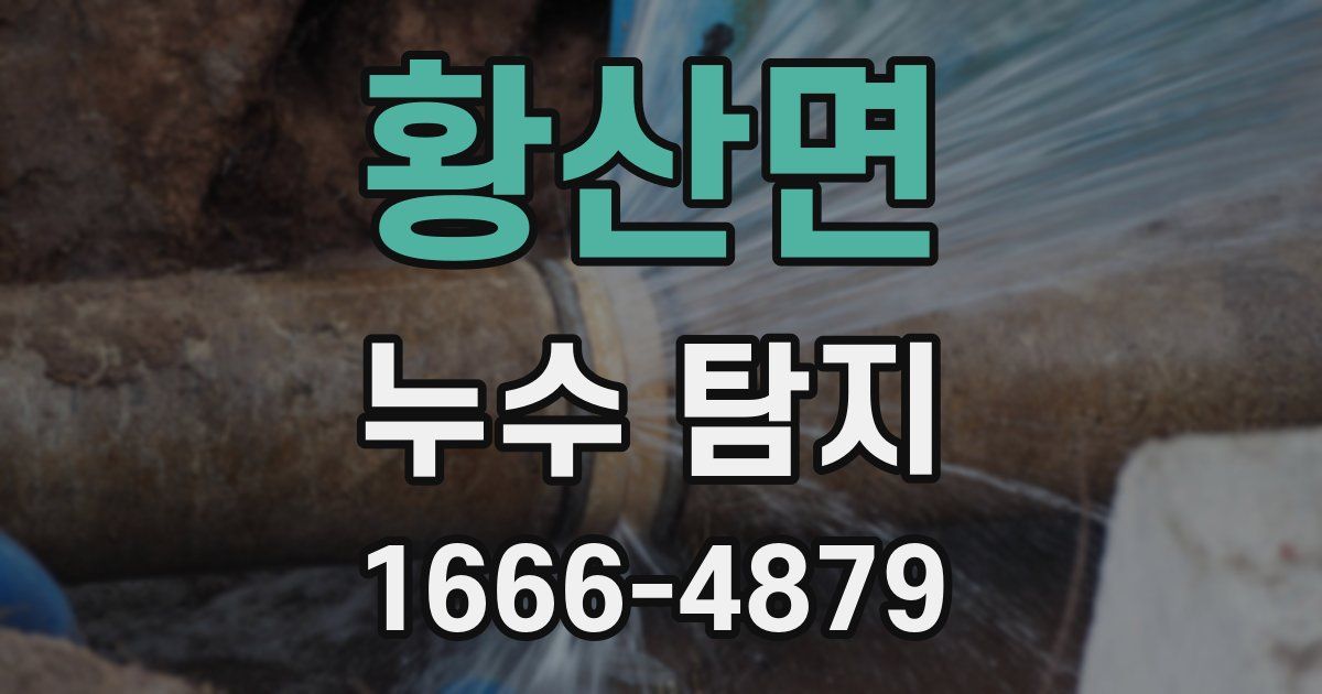 황산면 누수 탐지