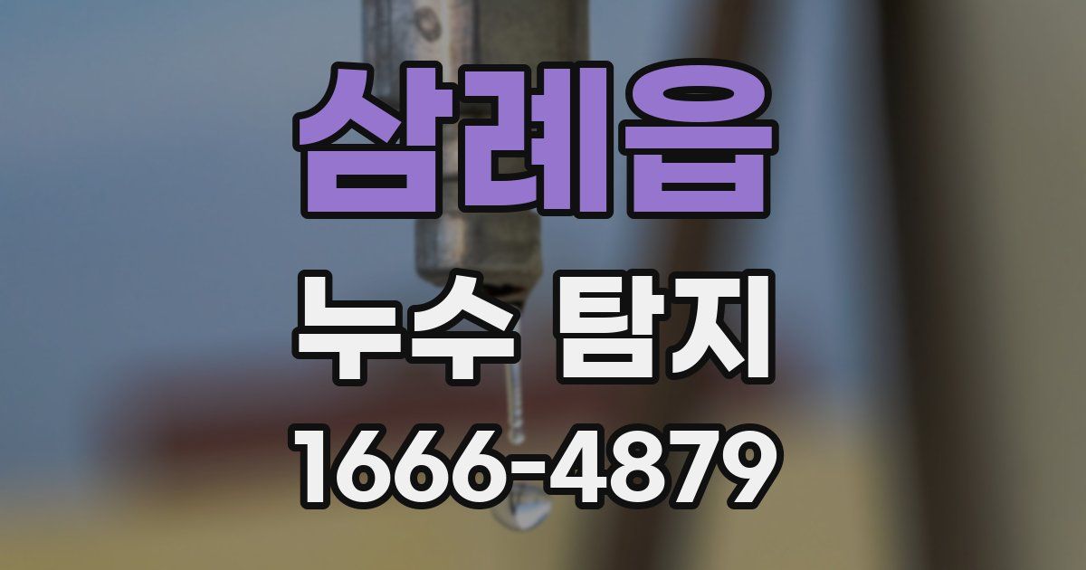 삼례읍 누수 탐지