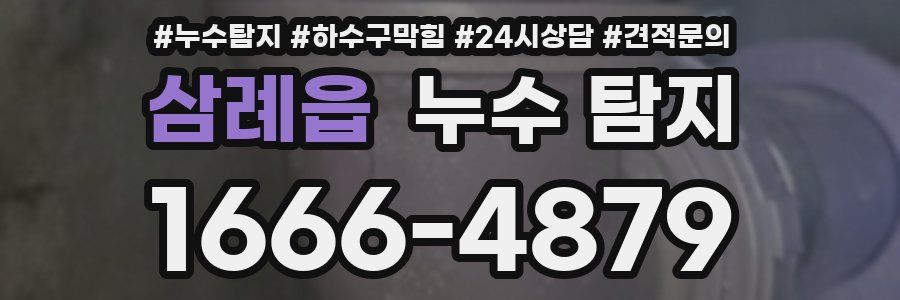 삼례읍 누수 탐지