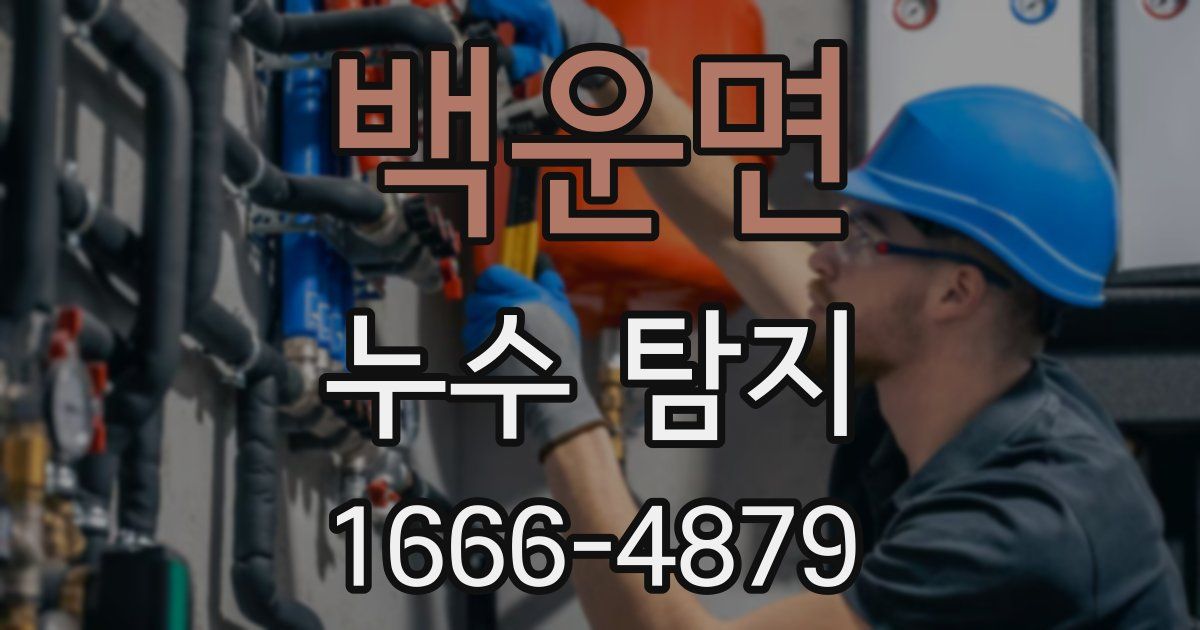백운면 누수 탐지