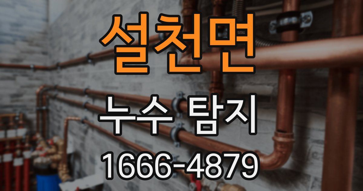 설천면 누수 탐지