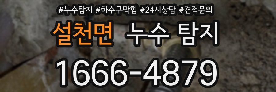 설천면 누수 탐지