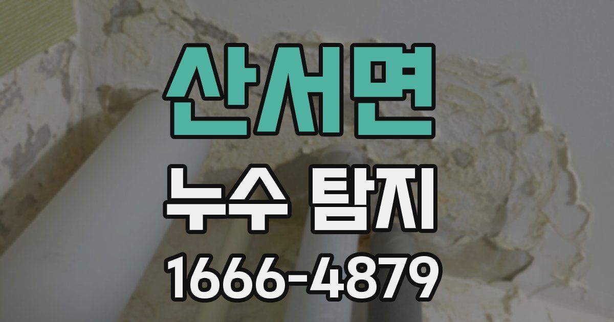 산서면 누수 탐지