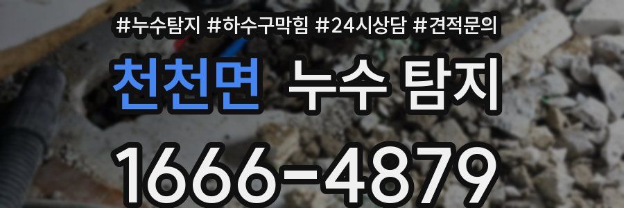 천천면 누수 탐지