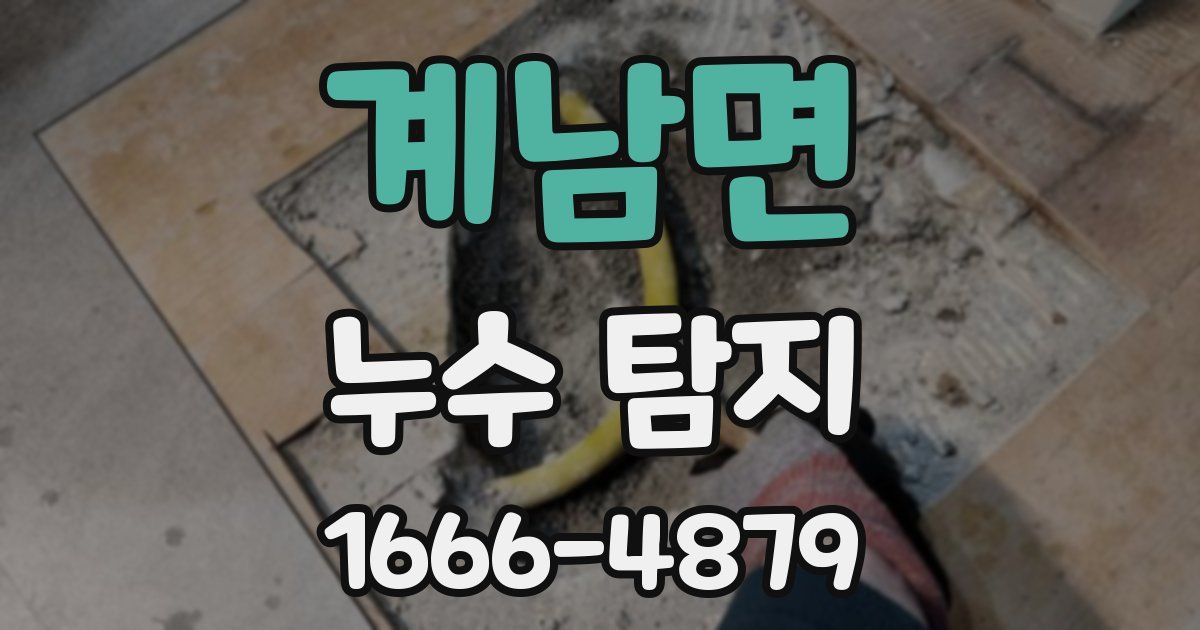 계남면 누수 탐지