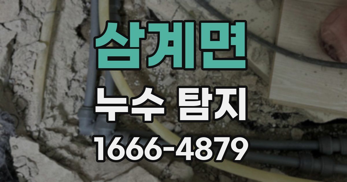 삼계면 누수 탐지