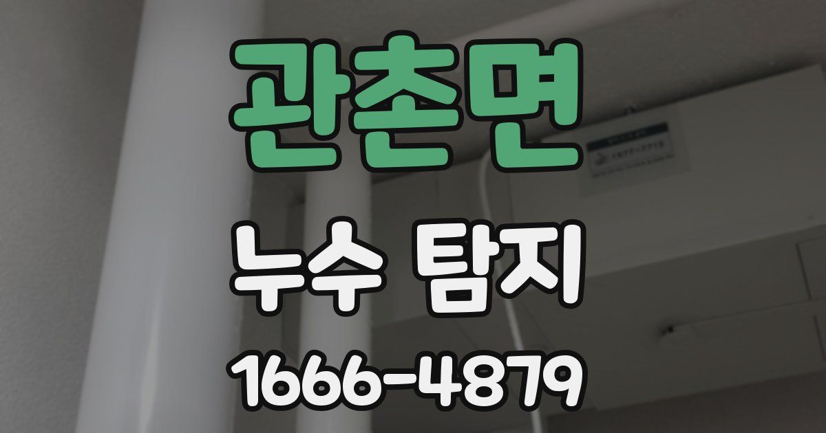 관촌면 누수 탐지