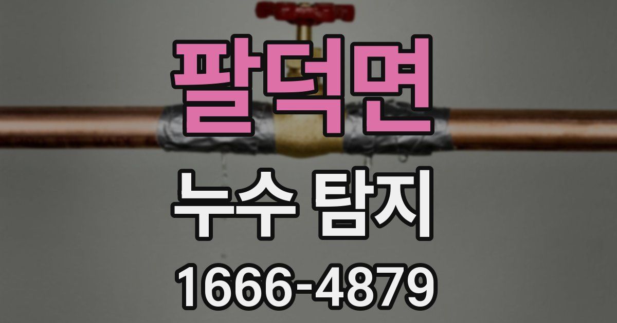 팔덕면 누수 탐지