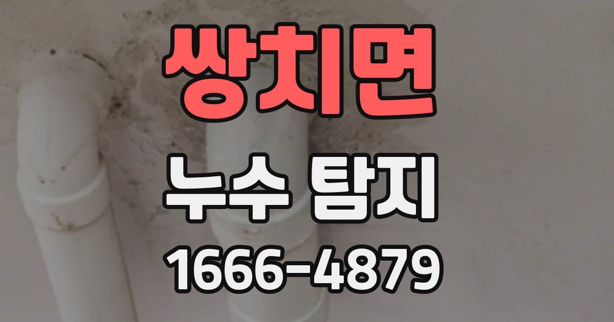 쌍치면 누수 탐지