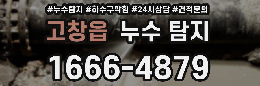 고창읍 누수 탐지