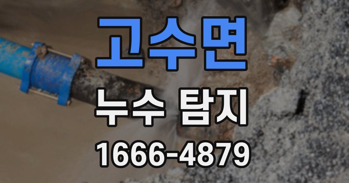 고수면 누수 탐지