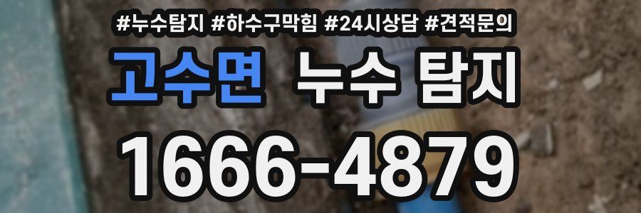 고수면 누수 탐지