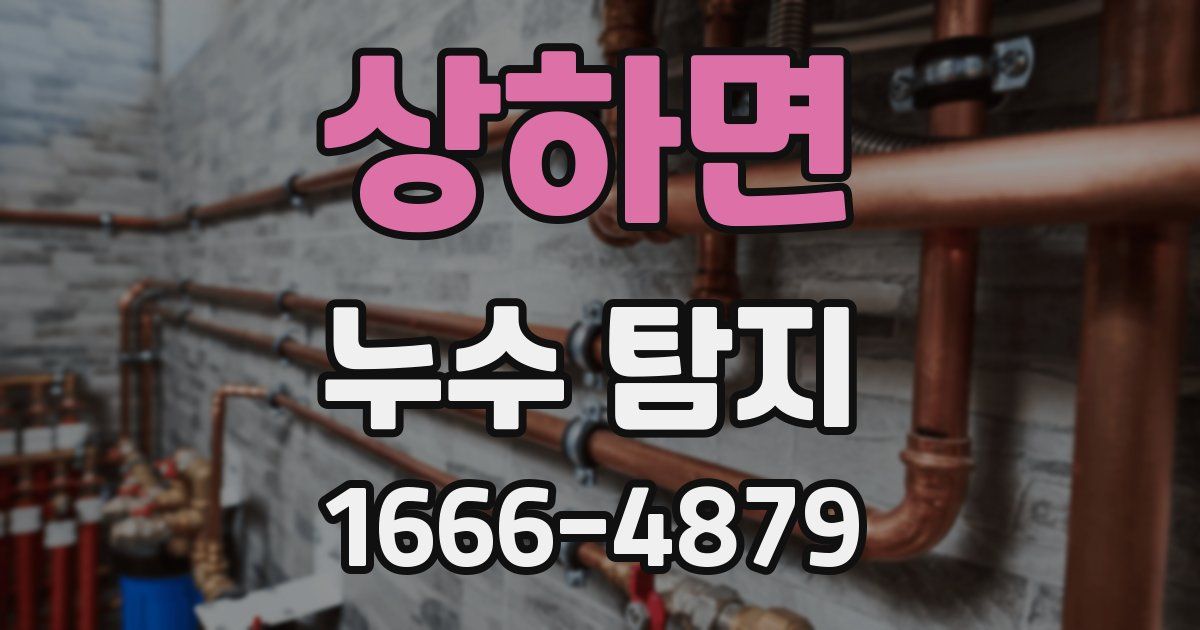 상하면 누수 탐지