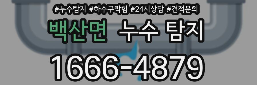 백산면 누수 탐지