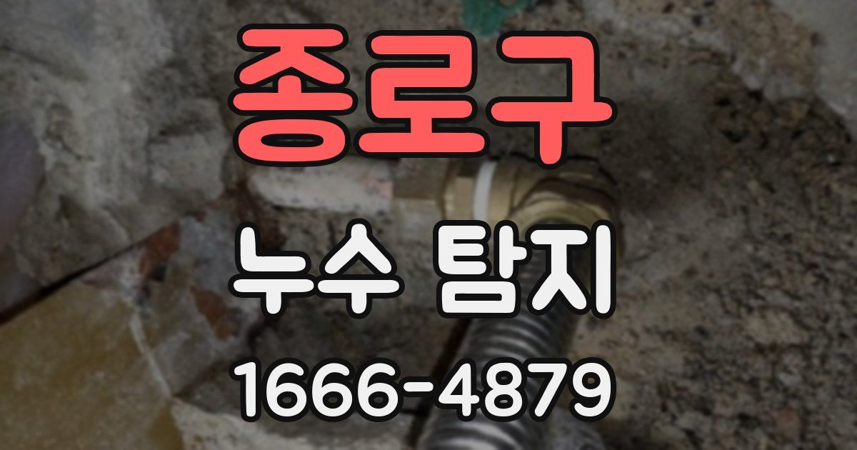 종로구 누수 탐지