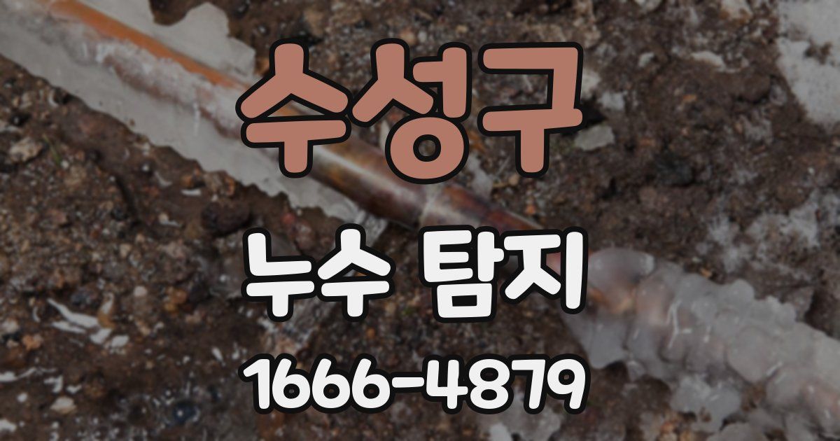 수성구 누수 탐지