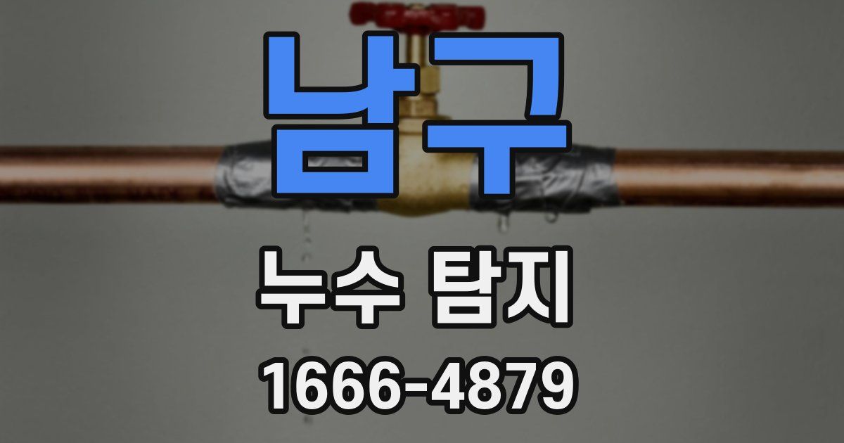 남구 누수 탐지