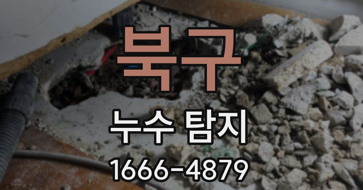 북구 누수 탐지
