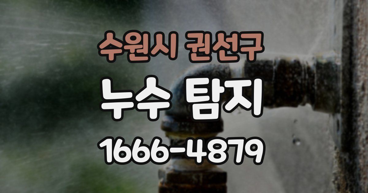 수원시 권선구 누수 탐지