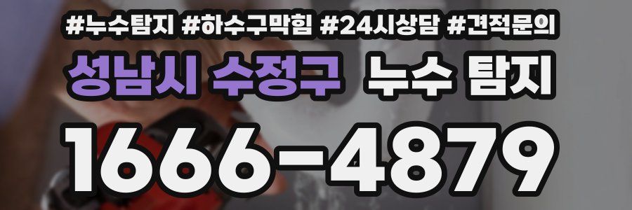 성남시 수정구 누수 탐지